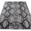 Teppich Dream Modern Kurzflor Schwarz Grau Schlange Design