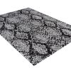 Teppich Dream Modern Kurzflor Schwarz Grau Schlange Design