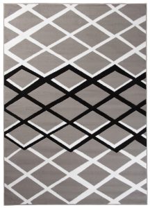 Teppich Dream Modern Kurzflor Grau Schwarz Weiß Karo