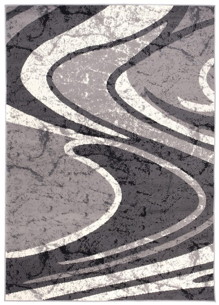 Teppich Dream Abstrakt Grau Breite Wellen