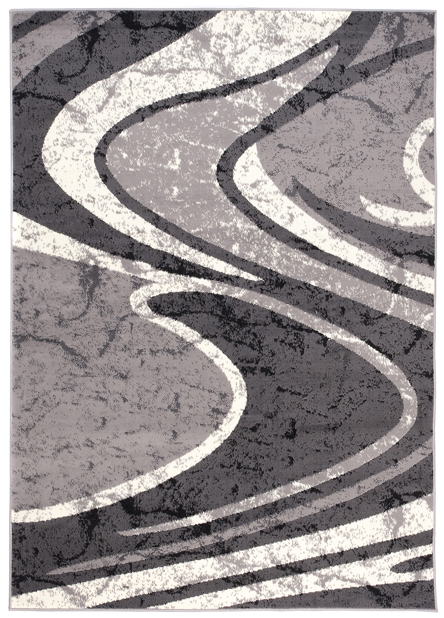 Teppich Dream Abstrakt Grau Breite Wellen