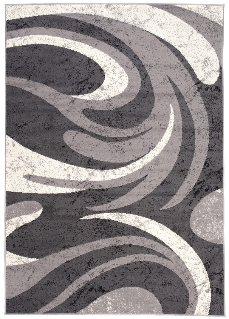 Teppich Dream Abstrakt Grau Dünne Wellen