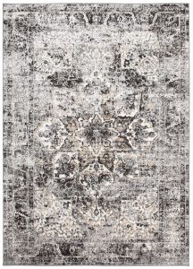 Teppich Valley Dunkelgrau Vintage Rosette