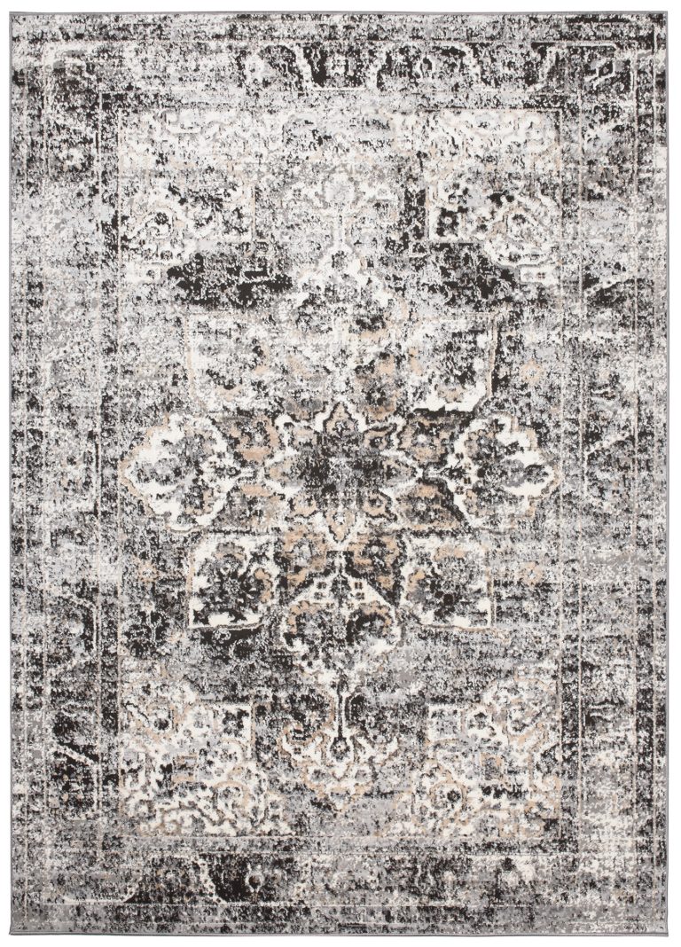 Teppich Valley Dunkelgrau Vintage Rosette