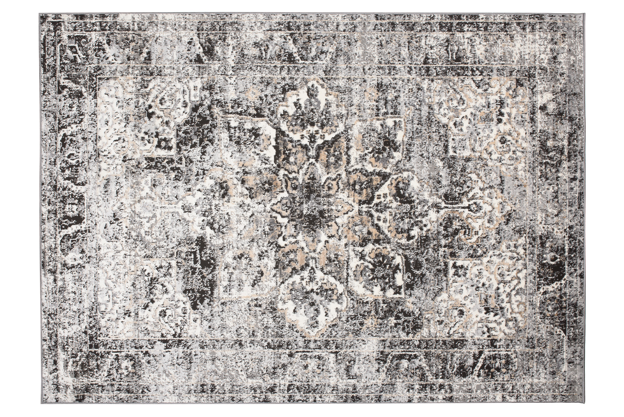 Teppich Valley Dunkelgrau Vintage Rosette