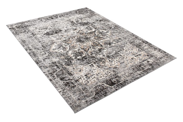 Teppich Valley Dunkelgrau Vintage Rosette