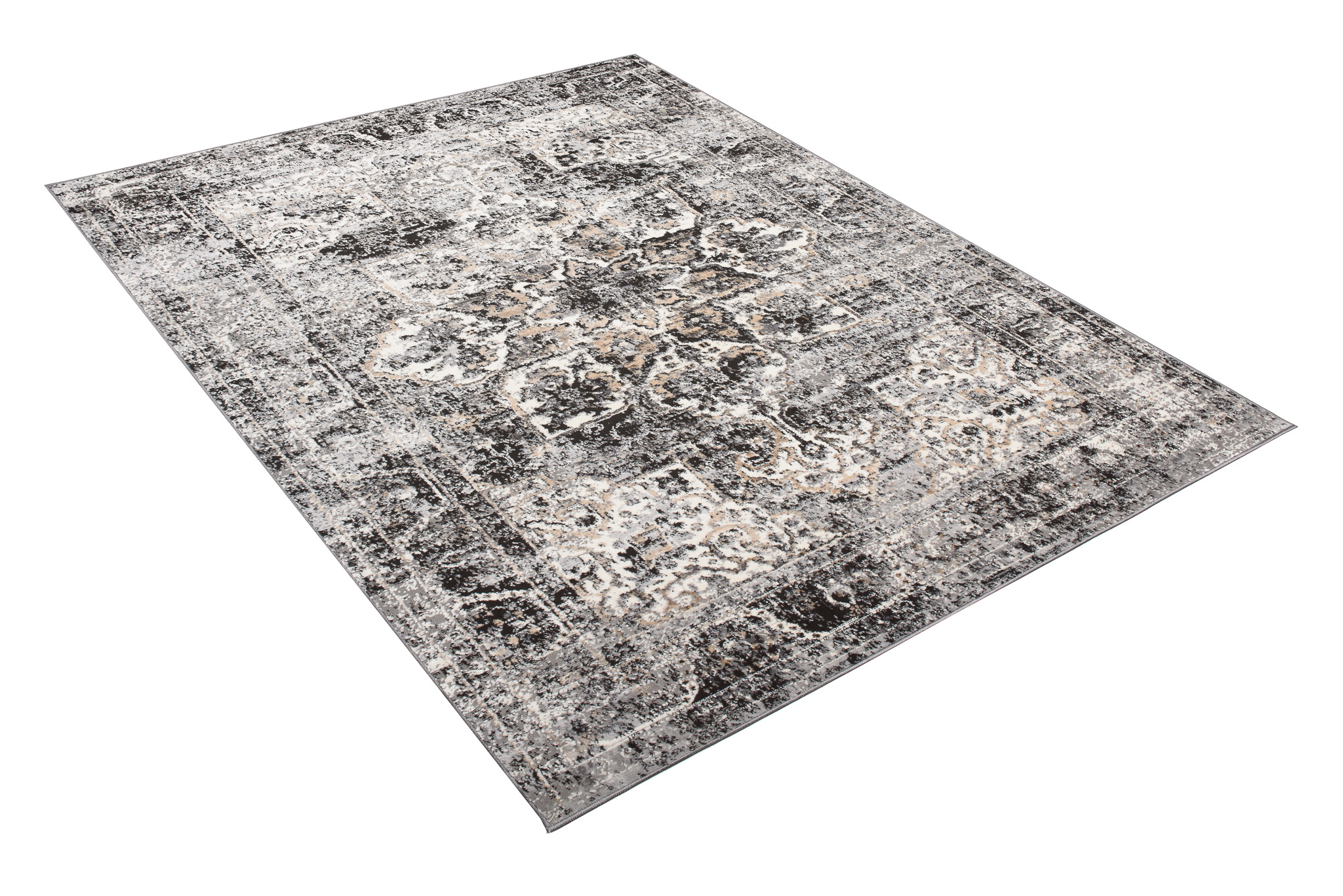 Teppich Valley Dunkelgrau Vintage Rosette