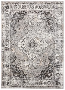 Teppich Valley Anthrazit Vintage Rosette