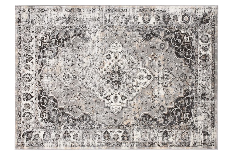 Teppich Valley Anthrazit Vintage Rosette