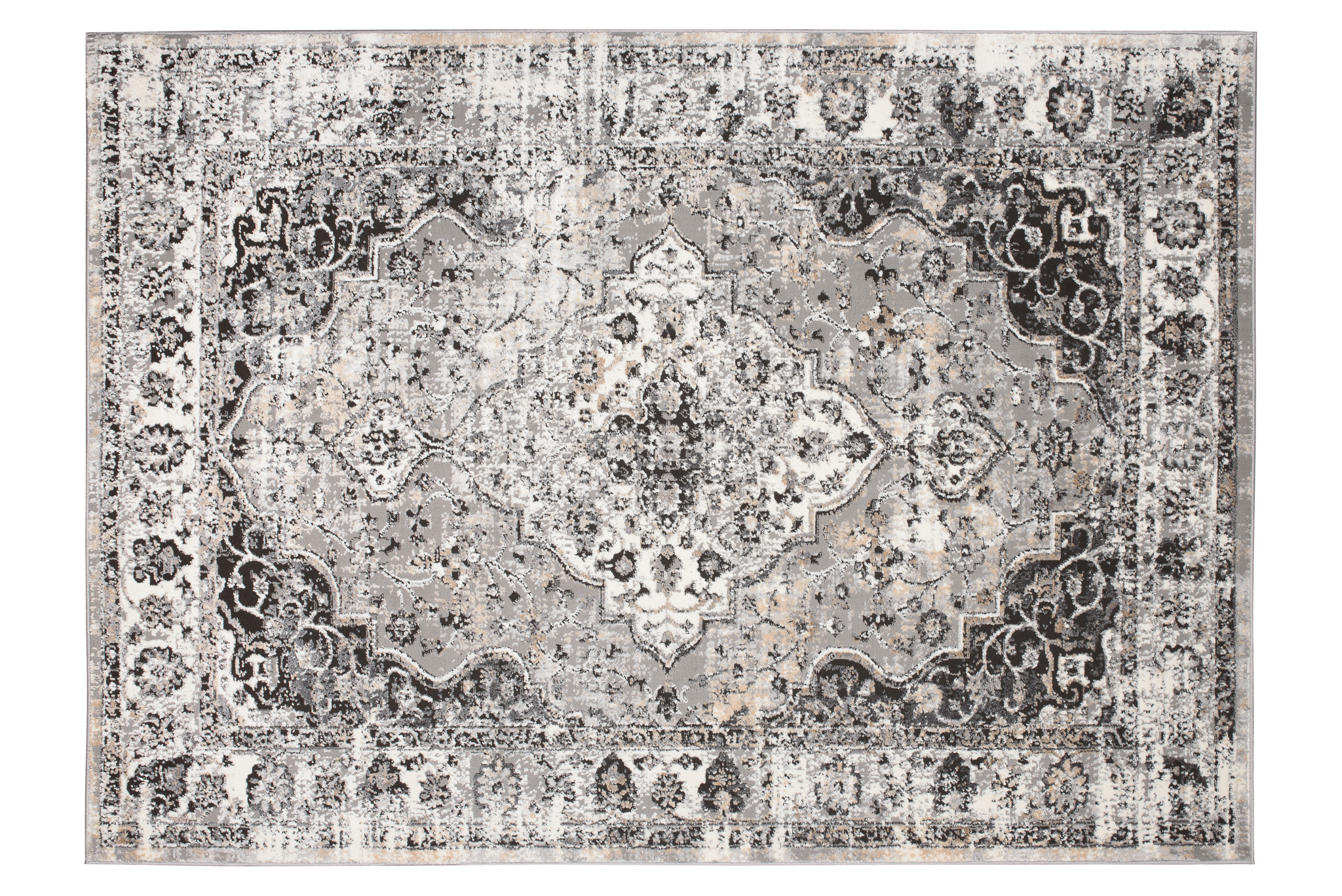 Teppich Valley Anthrazit Vintage Rosette