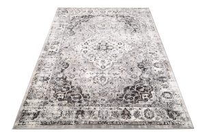 Teppich Valley Anthrazit Vintage Rosette