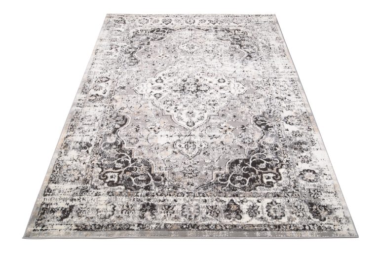 Teppich Valley Anthrazit Vintage Rosette