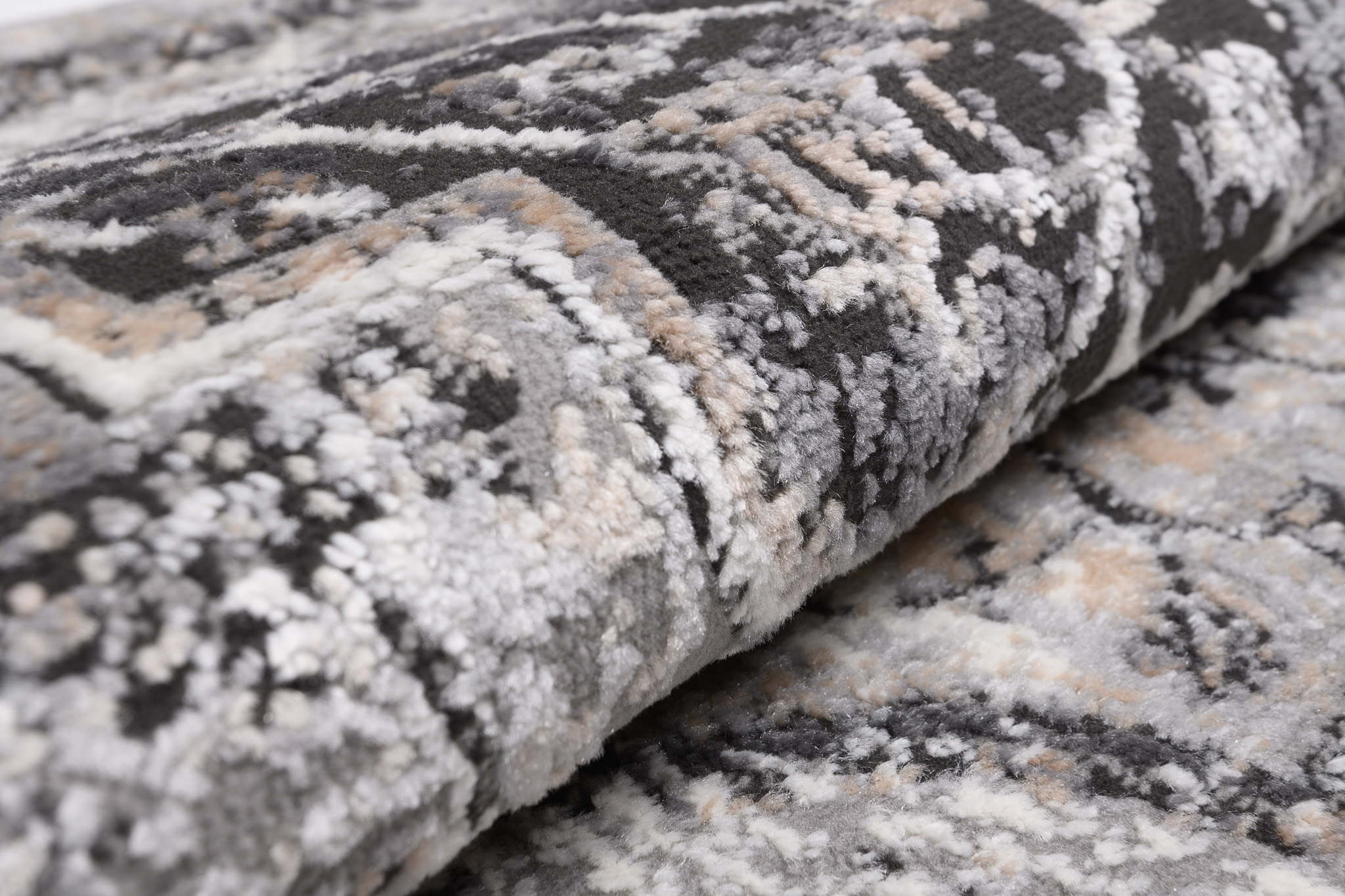 Teppich Valley Anthrazit Vintage Rosette