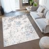 Teppich Valley Grau Blau Vintage Gitter
