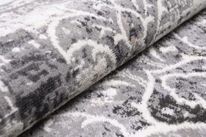 Teppich Valley Grau Vintage Blumen Rosette