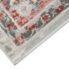 Teppich Retro Rostbraun Grau Ornamente Vintage