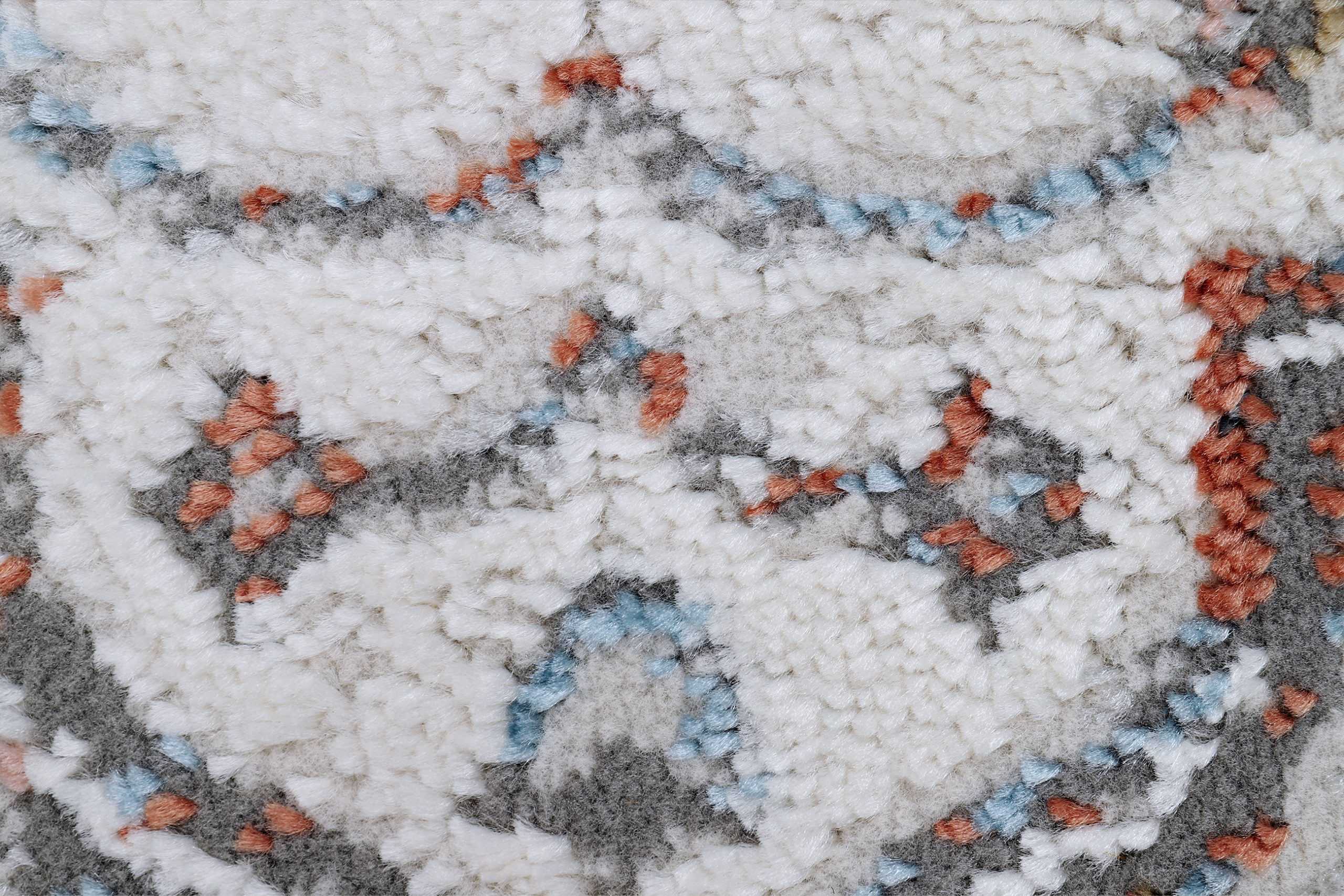 Teppich Valley Grau Fuchsrot Vintage Rahmen