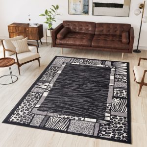 Teppich Dream Modern Schwarz Grau Tiermotiv