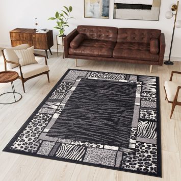 Teppich Dream Modern Schwarz Grau Tiermotiv