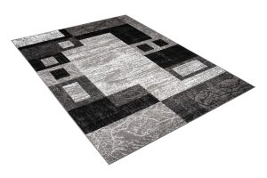 Teppich Dream Geometrisch Grau Schwarz Rechtecke