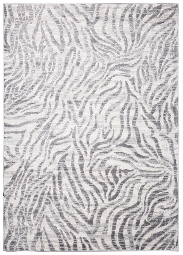 Teppich Valley Grau Abstrakt Zebra Streifen