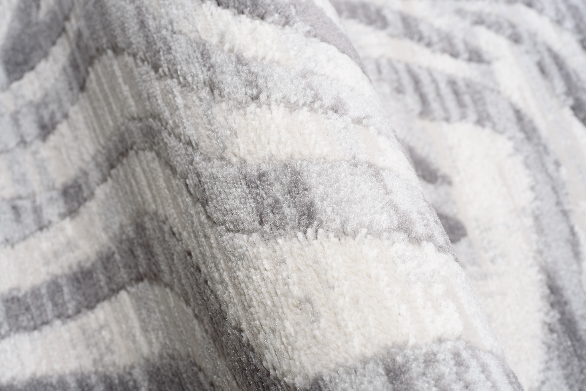 Teppich Valley Grau Abstrakt Zebra Streifen