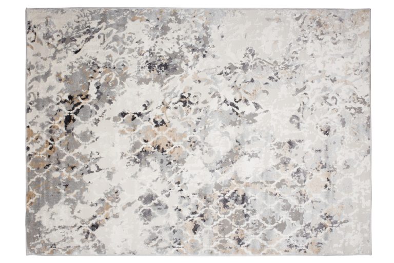 Teppich Valley Grau Fuchsrot Vintage Gitter