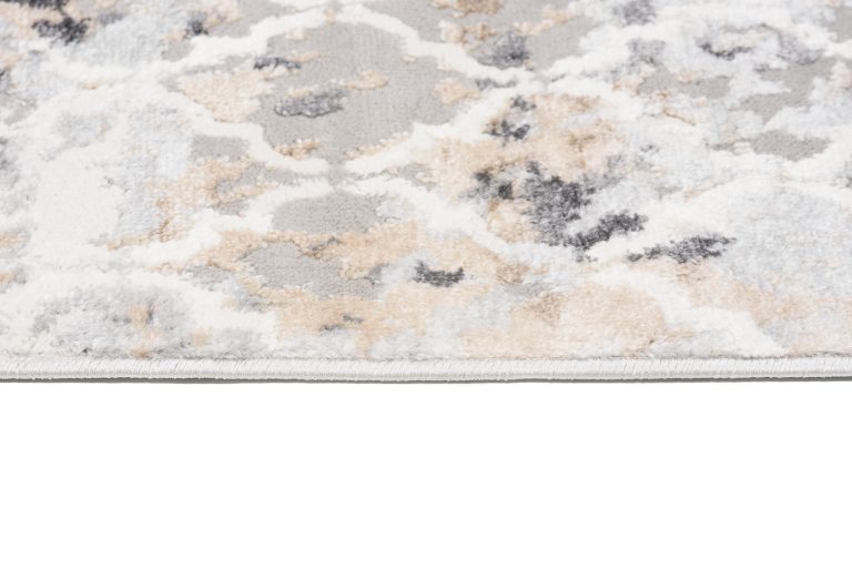 Teppich Valley Grau Fuchsrot Vintage Gitter