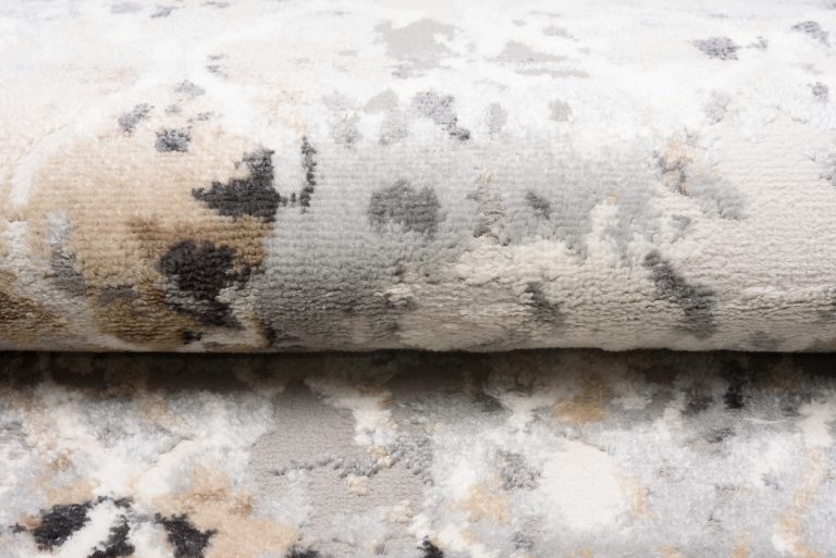 Teppich Valley Grau Fuchsrot Vintage Gitter