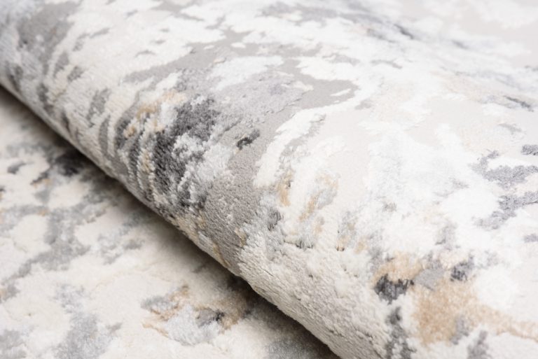 Teppich Valley Grau Fuchsrot Vintage Gitter