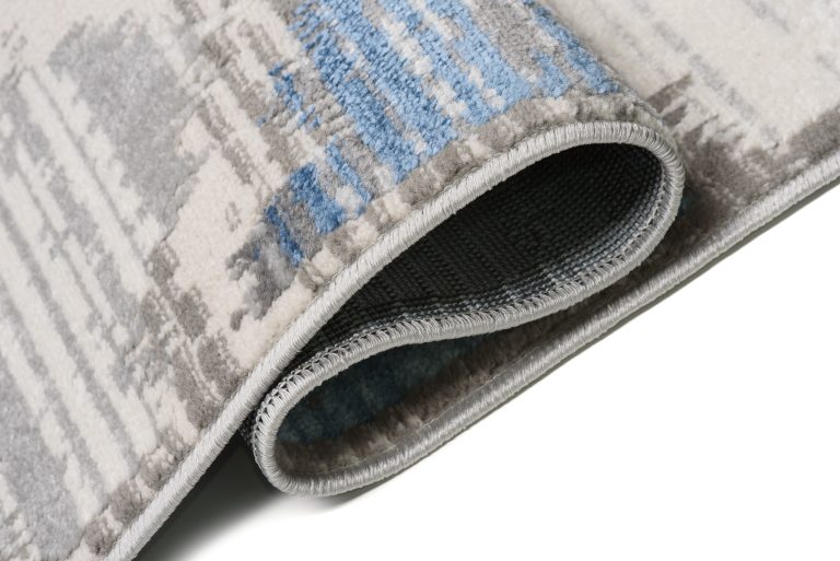 Teppich Valley Grau Blau Marokkanisch Kleeblatt