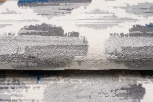 Teppich Valley Grau Blau Marokkanisch Kleeblatt