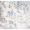 Teppich Valley Grau Blau Vintage Gitter