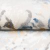 Teppich Valley Grau Blau Vintage Gitter