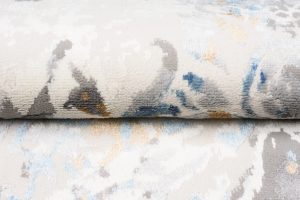 Teppich Valley Grau Blau Vintage Gitter