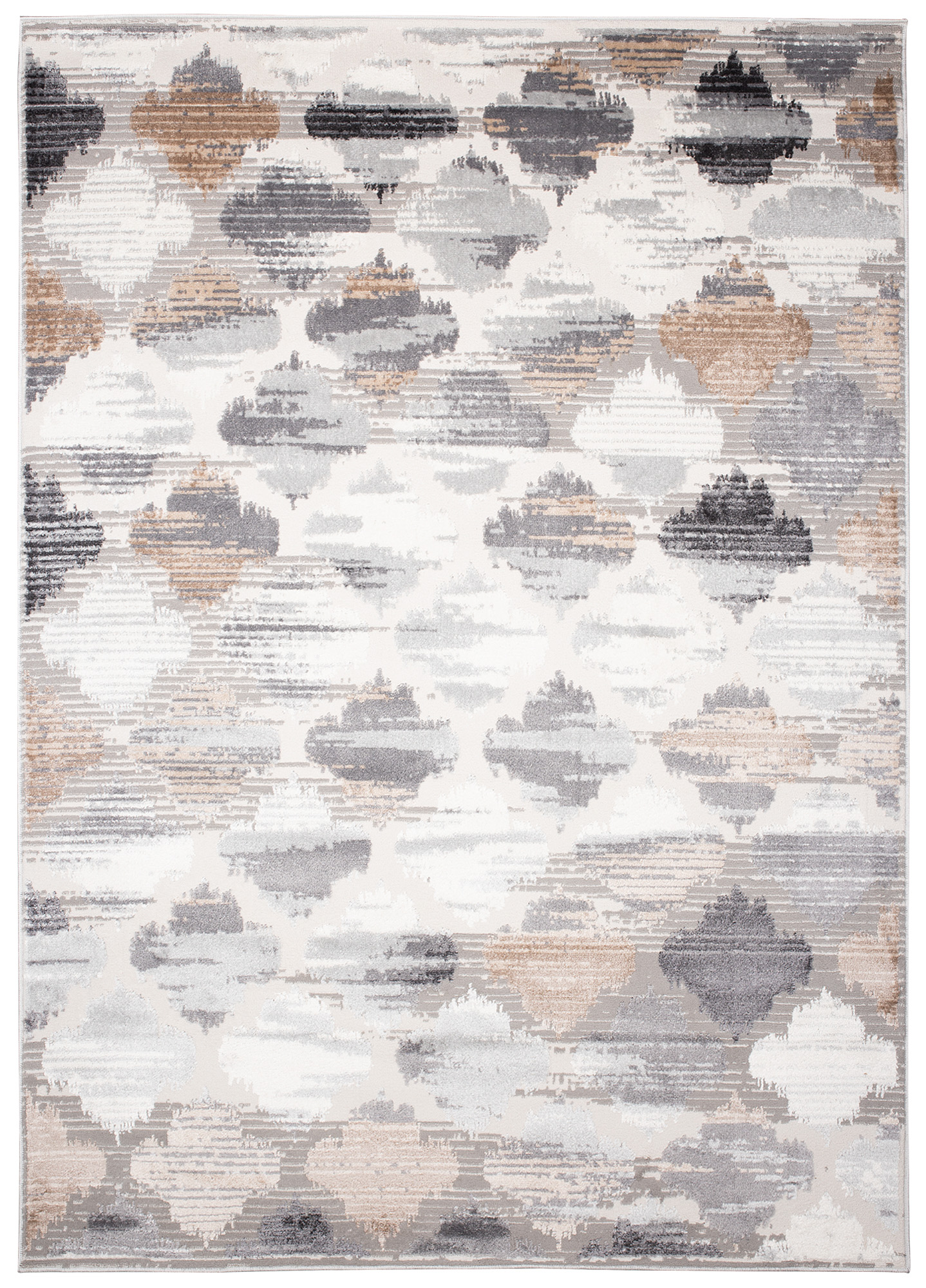 Teppich Valley Grau Fuchsrot Marokkanisch Kleeblatt