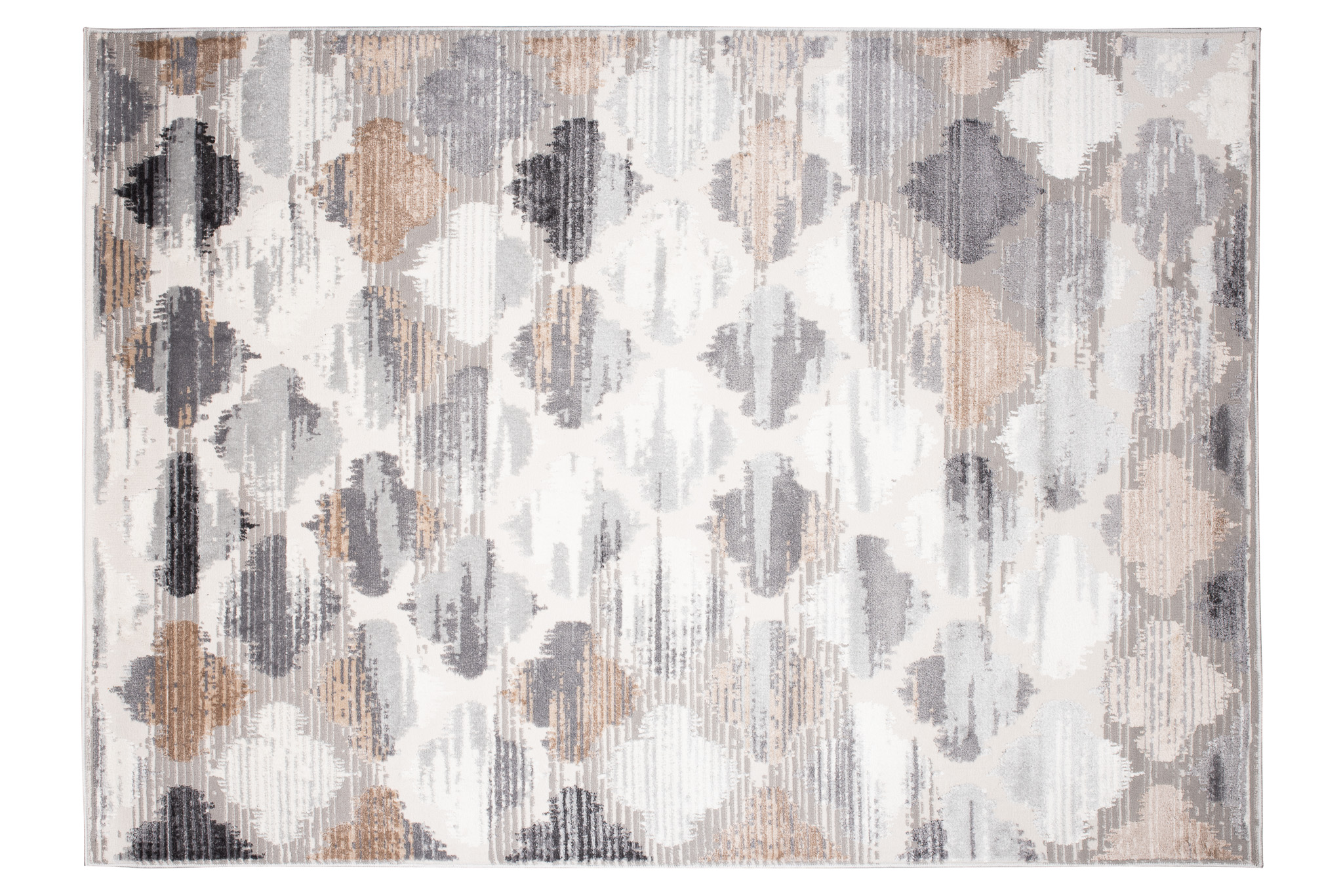 Teppich Valley Grau Fuchsrot Marokkanisch Kleeblatt