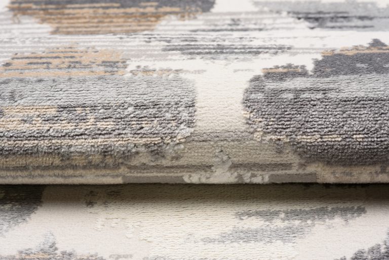 Teppich Valley Grau Fuchsrot Marokkanisch Kleeblatt