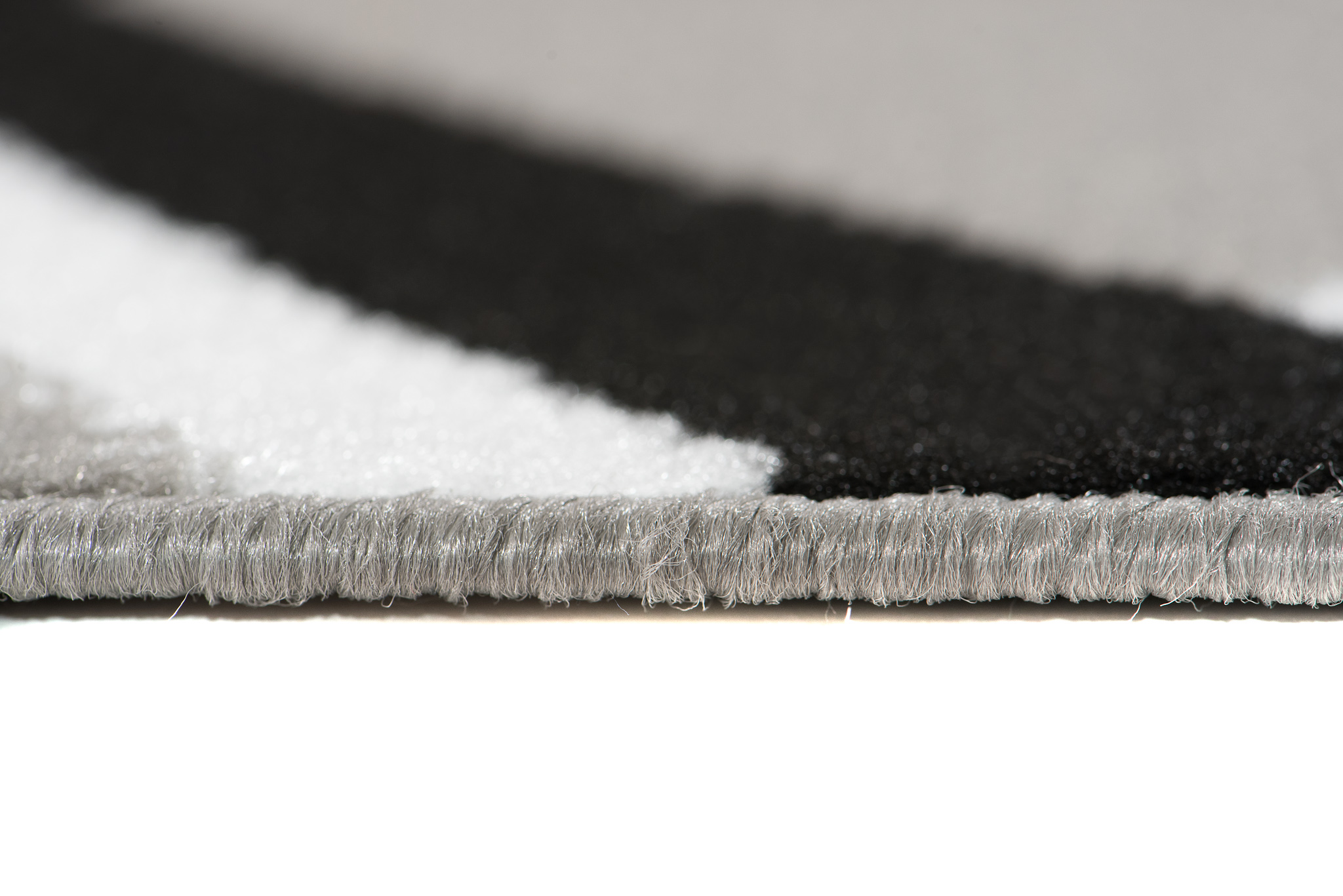 Teppich Dream Modern Kurzflor Grau Schwarz Weiß Karo