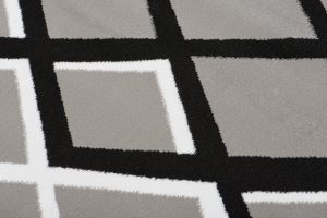 Teppich Dream Modern Kurzflor Grau Schwarz Weiß Karo