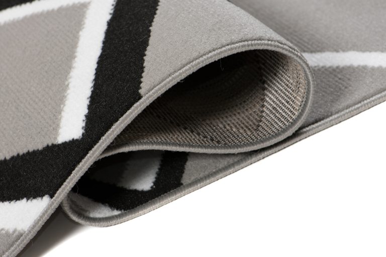 Teppich Dream Modern Kurzflor Grau Schwarz Weiß Karo