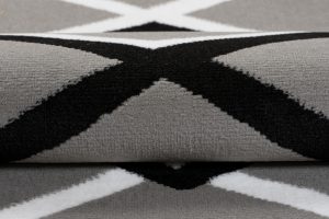 Teppich Dream Modern Kurzflor Grau Schwarz Weiß Karo