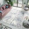 Teppich Valley Grau Blau Abstrakt Glass