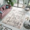 Teppich Valley Grau Fuchsrot Modern Verwischung