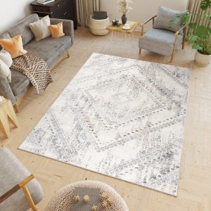 Teppich Valley Grau Vintage Ethno Diamant