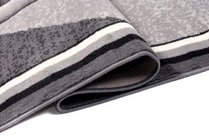 Teppich Dream Grau Geometrisch Blumen Rahmen