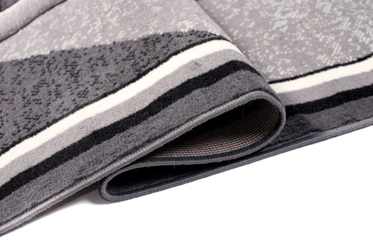 Teppich Dream Grau Geometrisch Blumen Rahmen