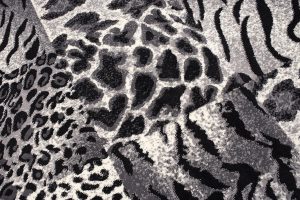 Teppich Dream Grau Schwarz Tiermotiv Quadrate