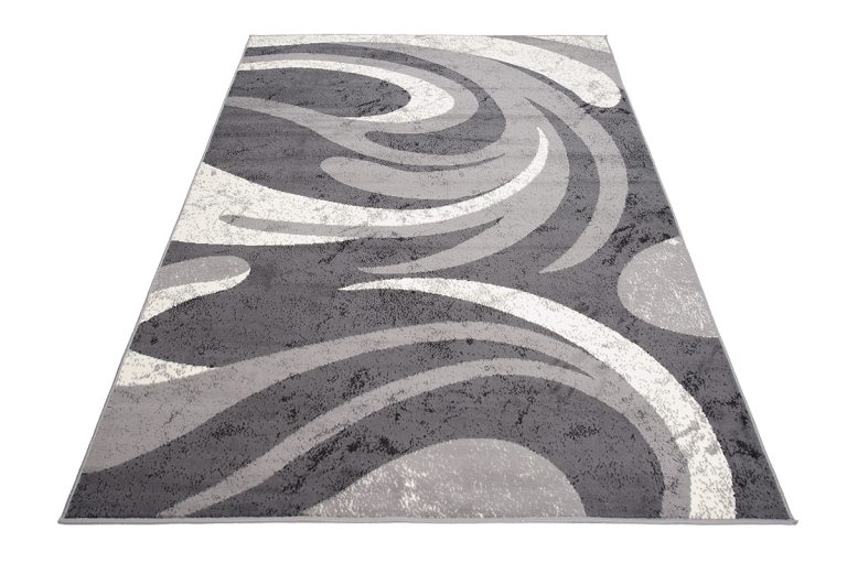 Teppich Dream Abstrakt Grau Dünne Wellen