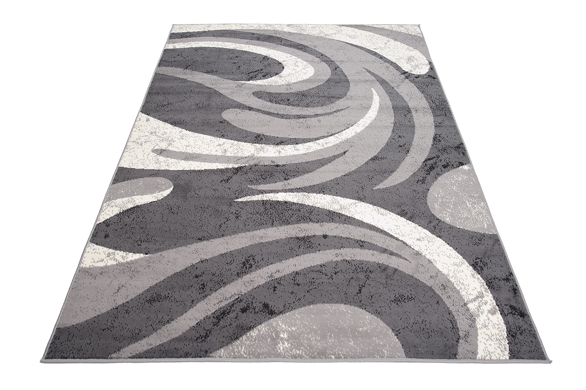 Teppich Dream Abstrakt Grau Dünne Wellen